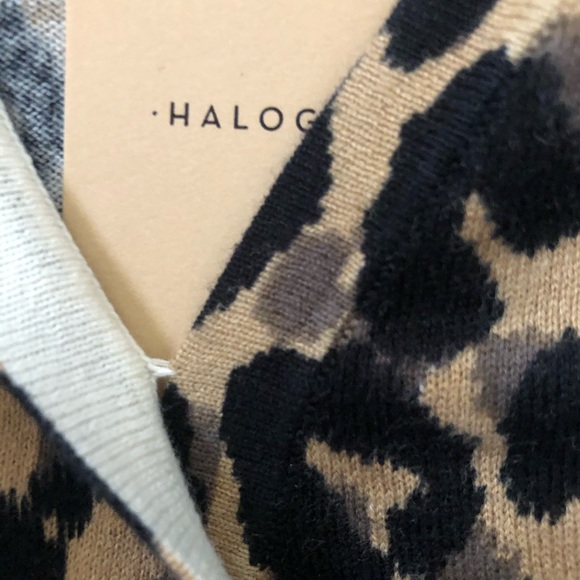 Halogen Faux Wrap animal print sweater - Picture 8 of 8